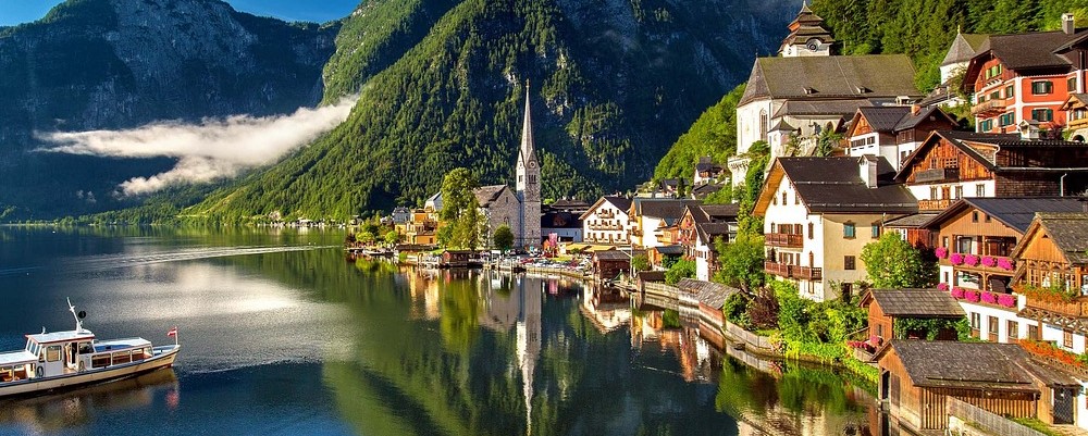 Hallstatt, Áustria, Lago da montanha